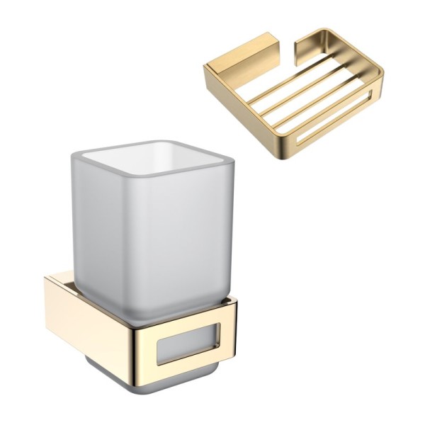 Набор Стакан Boheme Q 10944-G + Мыльница 10959-MG