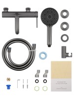 Смеситель для ванны с душем Wonzon & Woghand Stick WW-88639017-BGM темный графит