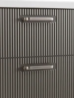 Тумба с раковиной BelBagno Due 50 ручки матовый атласный никель, оружейная сталь