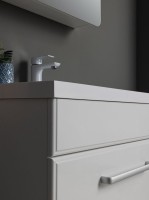 Тумба под раковину без столешницы Aquanet Лукка 58 белая глянцевая