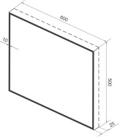 Зеркало Wellsee 7 Rays’ Spectrum 60х50 с подсветкой, черное
