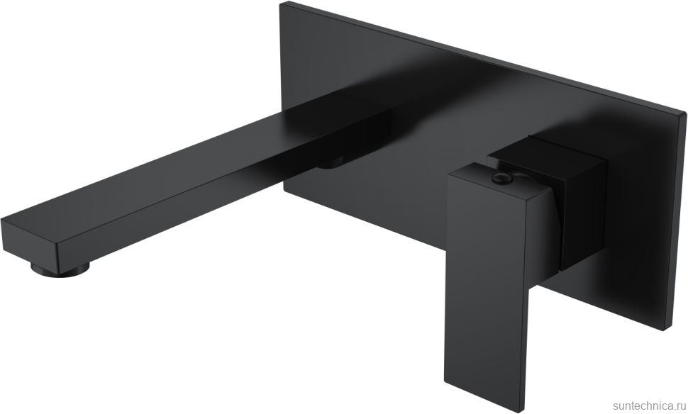 Смеситель для раковины Boheme Qubic 475-B С ВНУТРЕННЕЙ ЧАСТЬЮ, matt black