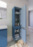 Шкаф-пенал для ванной Caprigo Forte 35 R бриллиантово-синий