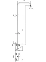 Душевая стойка Haiba HB2401 хром