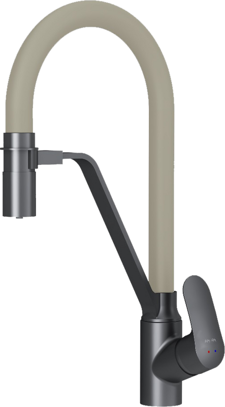 Смеситель для кухни AM.PM Like F8007826 с гибким изливом, бежевый