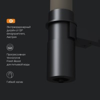 Смеситель для кухни AM.PM Like F8007826 с гибким изливом, бежевый