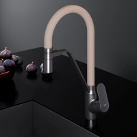 Смеситель для кухни AM.PM Like F8007826 с гибким изливом, бежевый