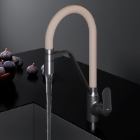 Смеситель для кухни AM.PM Like F8007826 с гибким изливом, бежевый