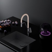 Смеситель для кухни AM.PM Like F8007826 с гибким изливом, бежевый