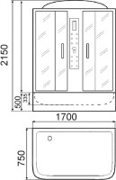 Душевой бокс Parly BNE170FR 170x215