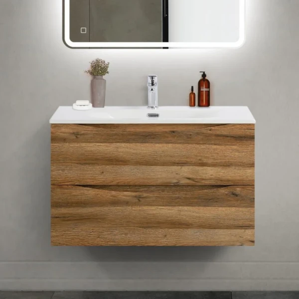 Тумба под раковину BelBagno Marino-cer-mini 80 подвесная, rovere rustico