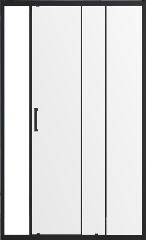 Душевая дверь в нишу Vincea Alpha VDS-3AL120CLB 120 см, стекло прозрачное, черный
