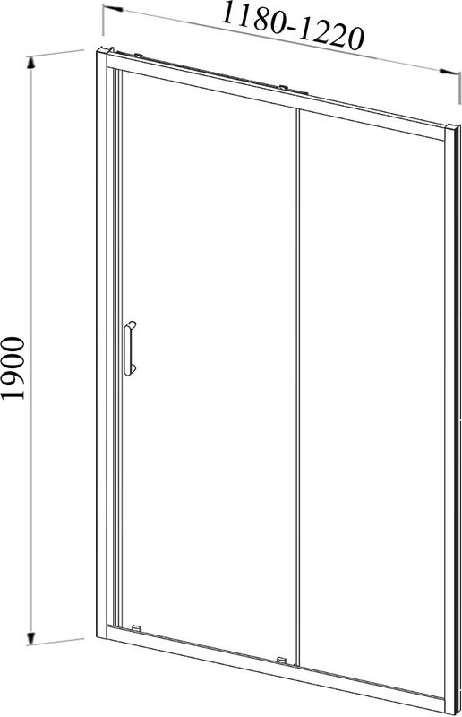 Душевая дверь в нишу Vincea Alpha VDS-3AL120CLB 120 см, стекло прозрачное, черный