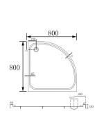 Поддон для душа Abber AD3A080 80x80 четверть круга
