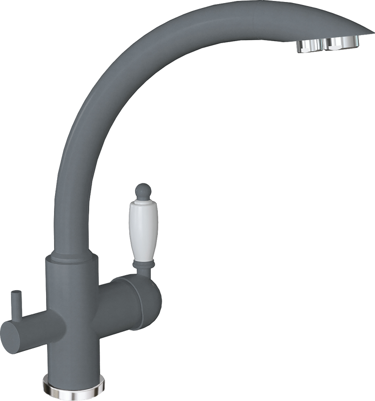 Смеситель для кухни Florentina Шале FL серый шелк