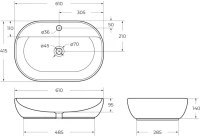Накладная раковина BelBagno BB1346 накладная Накладная раковина BelBagno BB1346 накладная