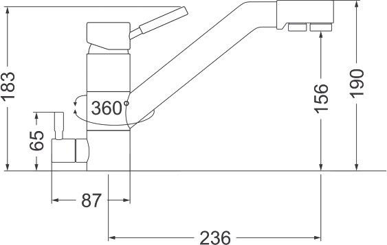 Смеситель для кухни Emar Quartz 3008 барит