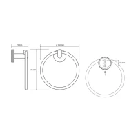 Держатель для полотенец Bemeta Stella 166204062 серебро, кольцо Держатель для полотенец Bemeta Stella 166204062 серебро, кольцо