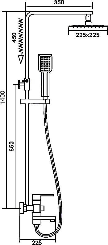 Душевая стойка Frap F2420