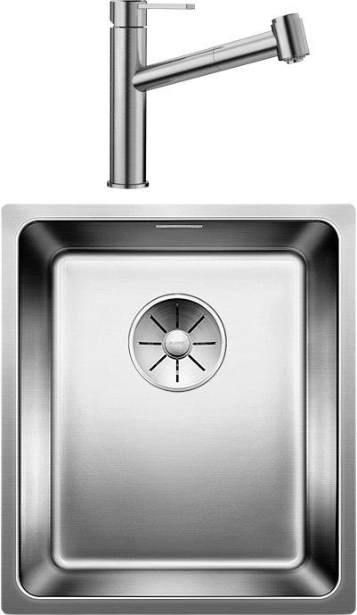 Комплект Мойка Blanco Andano 340-U + Смеситель Ambis-S 523119