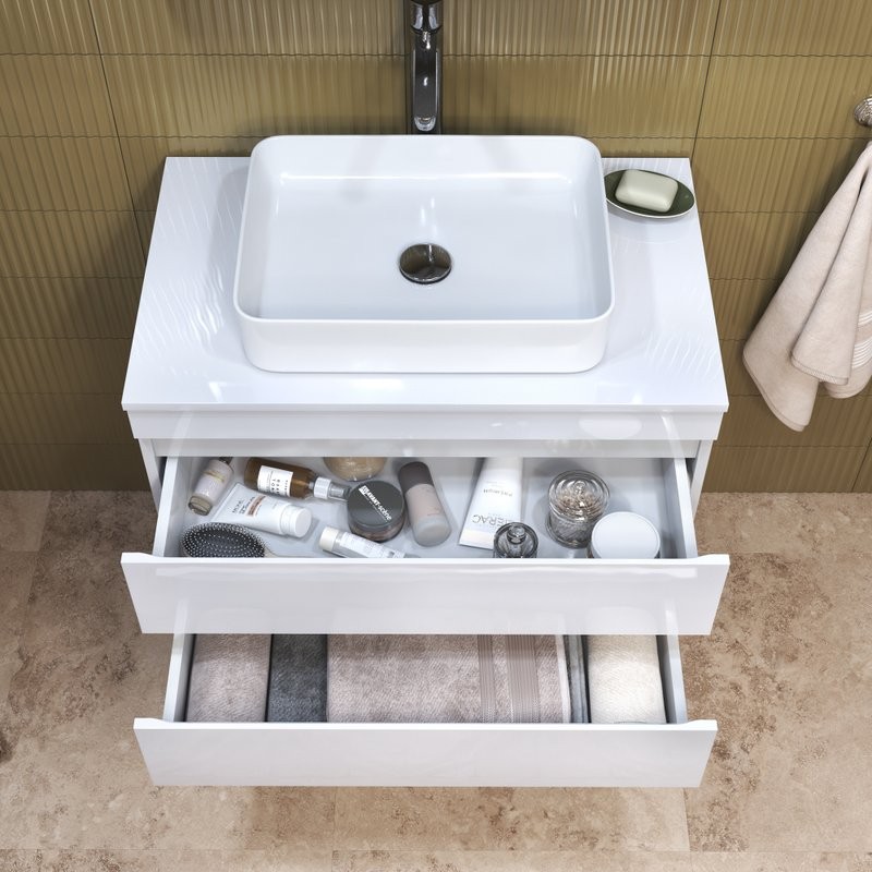 Мебель для ванной комнаты Vigo Urban 80 подвесная, белая, раковина Urban 50