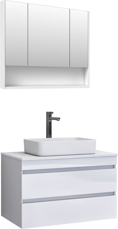 Мебель для ванной комнаты Vigo Urban 80 подвесная, белая, раковина Urban 50