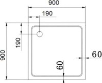 Поддон для душа Cezares Tray TRAY-A-A-90-15-W0 90x90