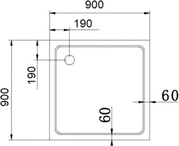 Поддон для душа Cezares Tray TRAY-A-A-90-15-W0 90x90