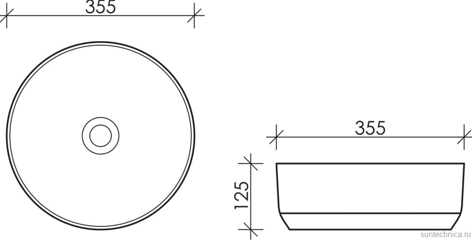 Накладная раковина Ceramicanova Element CN6005