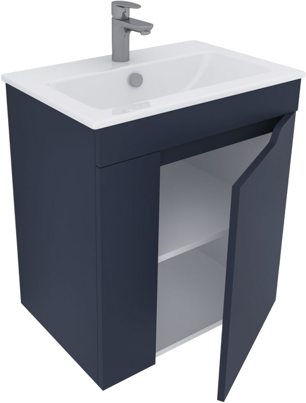 Тумба под раковину без столешницы Aquanet Практика 60 с дверцами, маренго