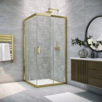 Душевой уголок Vegas Glass ZA Tur Novo h1900 120 09 01 профиль золото, стекло прозрачное