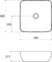Накладная раковина Ravak Uni 380 B Slim Накладная раковина Ravak Uni 380 B Slim