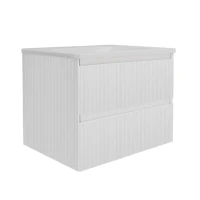 Тумба с раковиной Vincea Welle 60 m.white soft-touch, раковина VCB-4H600W белая