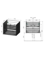 Тумба с раковиной Vincea Welle 60 m.white soft-touch, раковина VCB-4H600W белая