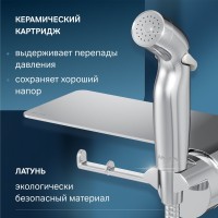Гигиенический душ AM.PM Func F0H8F900 С ВНУТРЕННЕЙ ЧАСТЬЮ, со смесителем, хром