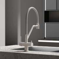 Смеситель для кухни Sancos Dora SC4003MW с гибким изливом, матовый белый