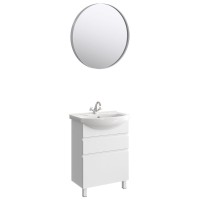 Тумба с раковиной Aqwella Rodos 65 напольная, белая