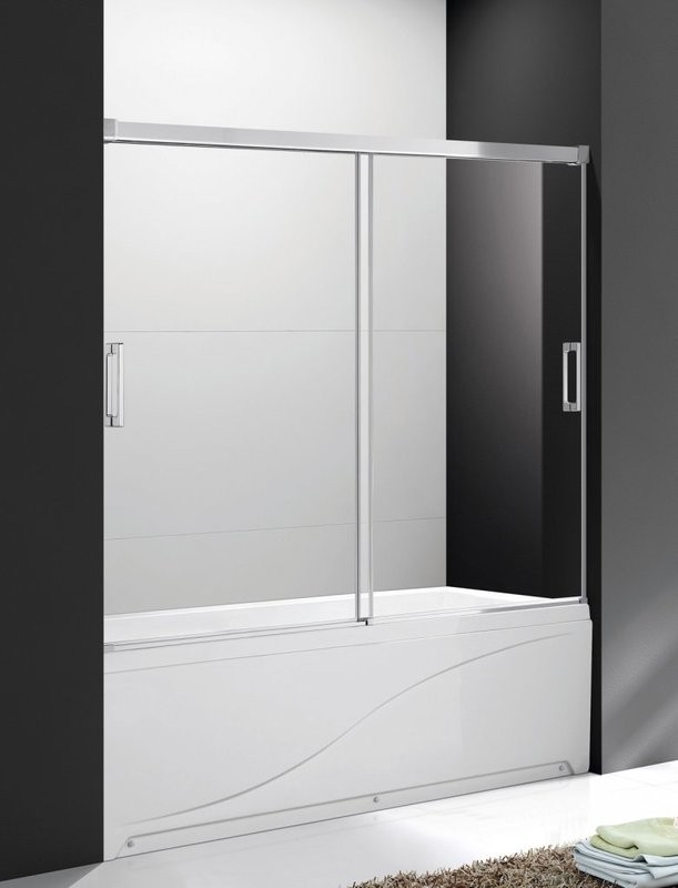 Шторка на ванну Cezares Tandem Soft VF 2 200/145 C Cr IV стекло прозрачное
