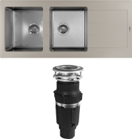 Комплект Мойка Florentina Комби 1160 грей + Измельчитель Bone Crusher BC 610-AS