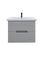 Мебель для ванной комнаты SanStar Ориана 60 подвесная, серая, раковина Santek Миранда 60