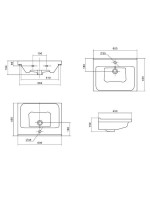 Мебель для ванной комнаты SanStar Ориана 60 подвесная, серая, раковина Santek Миранда 60