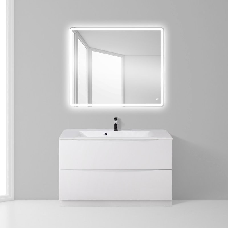 Мебель для ванной комнаты BelBagno Marino 100 bianco lucido, напольная