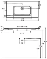 Мебельная раковина Allen Brau Fantasy Flat 92x47, без перелива, белая Мебельная раковина Allen Brau Fantasy Flat 92x47, без перелива, белая