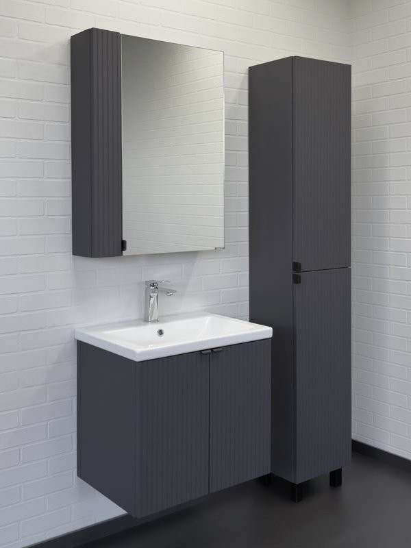 Мебель для ванной комнаты Comforty Лима 60П подвесная, антрацит