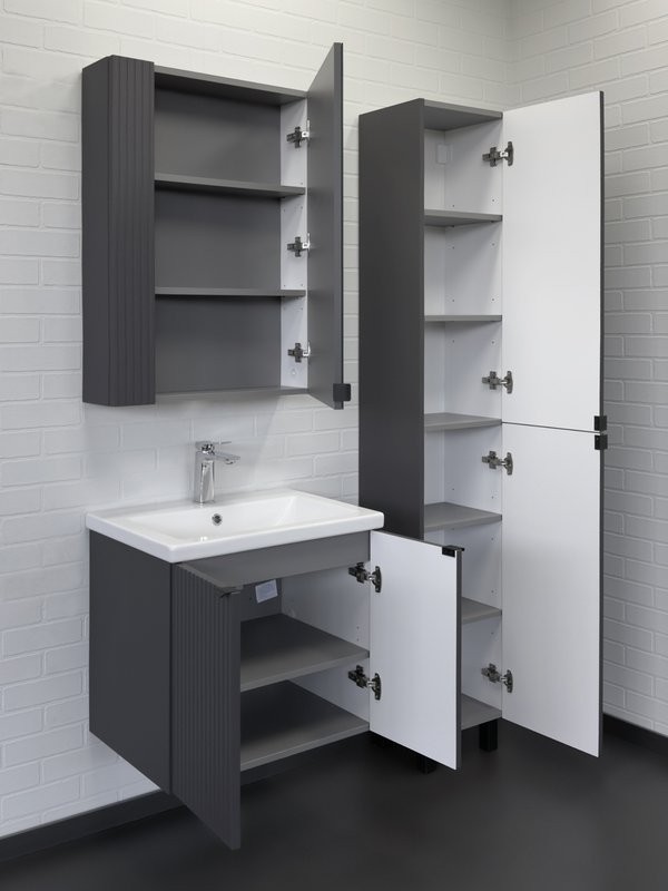 Мебель для ванной комнаты Comforty Лима 60П подвесная, антрацит