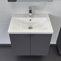 Мебель для ванной комнаты Comforty Лима 60П подвесная, антрацит