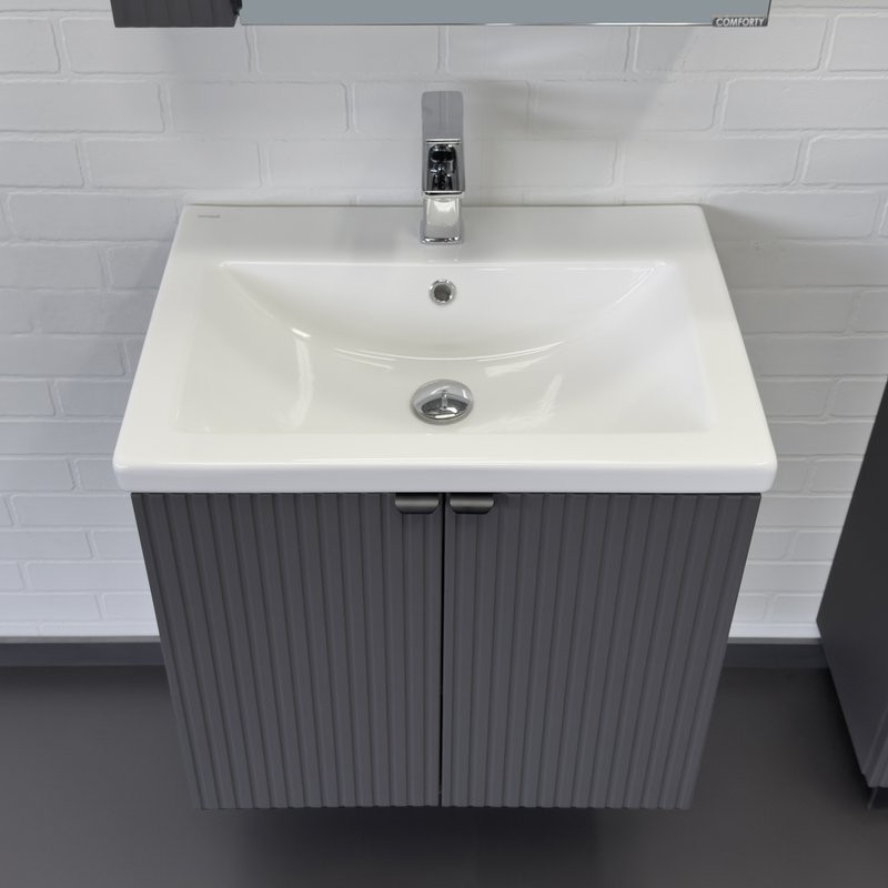 Мебель для ванной комнаты Comforty Лима 60П подвесная, антрацит