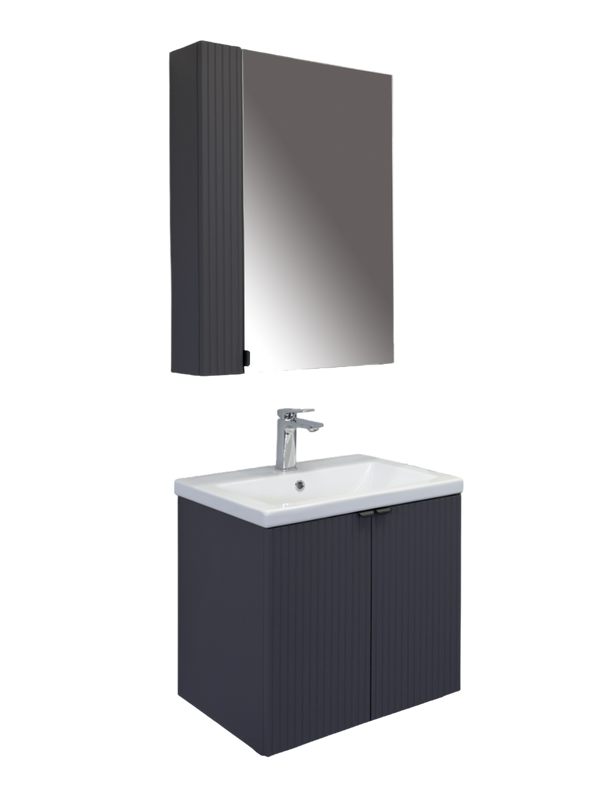 Мебель для ванной комнаты Comforty Лима 60П подвесная, антрацит