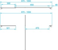 Душевая дверь в нишу RGW Passage PA-02B New 90x185, профиль черный, стекло прозрачное
