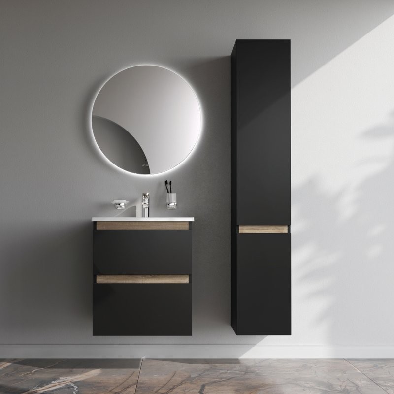 Мебель для ванной комнаты AM.PM X-Joy 55 подвесная, черная матовая